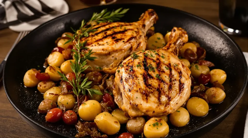 Cuisses de poulet rôties au four