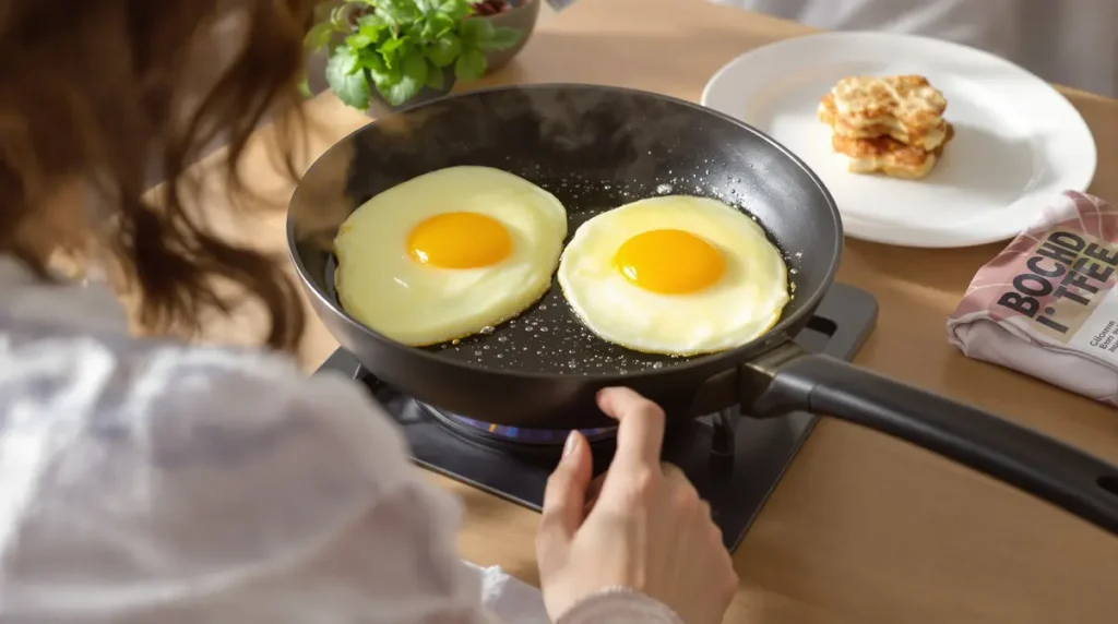 J’ai troqué l’huile et le beurre dans mes œufs frits : un plat plus léger mais tout aussi gourmand